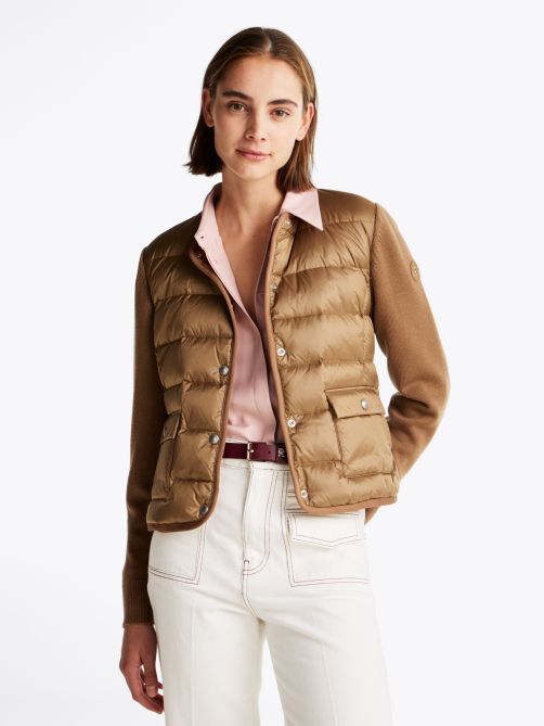 Down Contrast Quilted Jacket