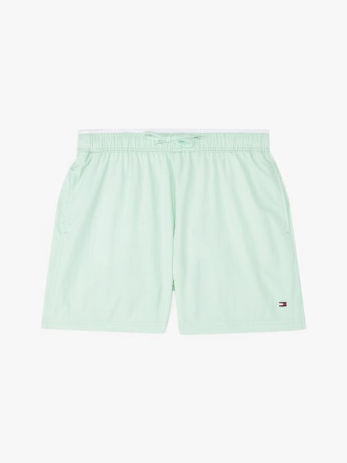 Essential Flag Embroidery Mid Length Swim Shorts