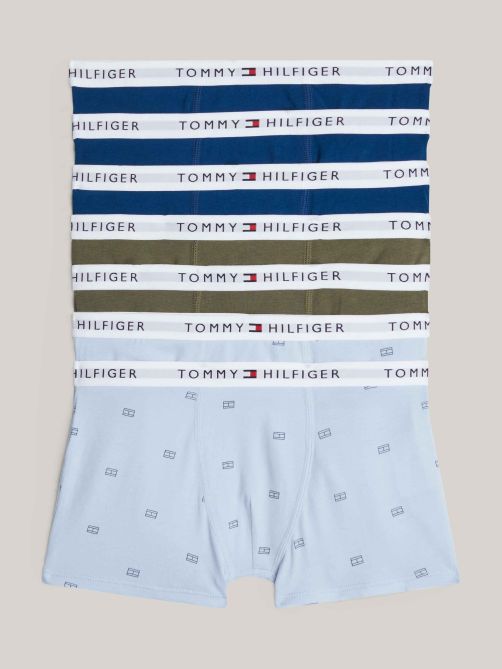 7-Pack Signature Print Logo Waistband Trunks