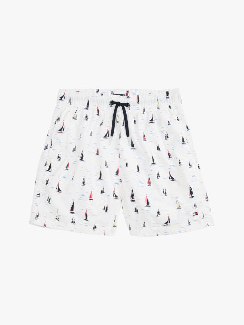 Print Mid Length Swim Shorts