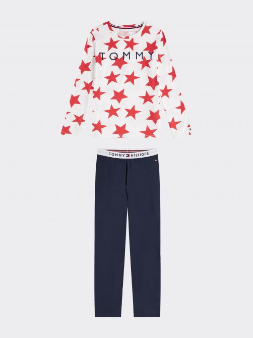 بيجاما بأكمام طويلة مطبّعة بالنجوم