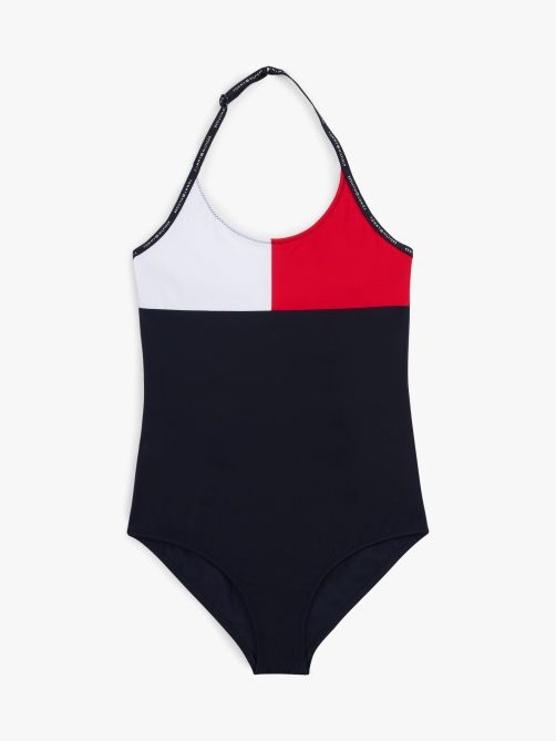 Hilfiger Flag Halterneck One-Piece Swimsuit