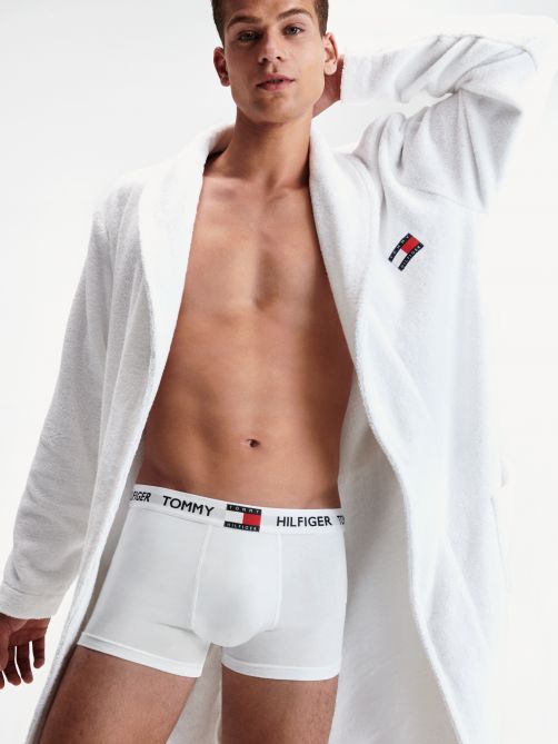 Flag Logo Organic Cotton Towelling Bathrobe