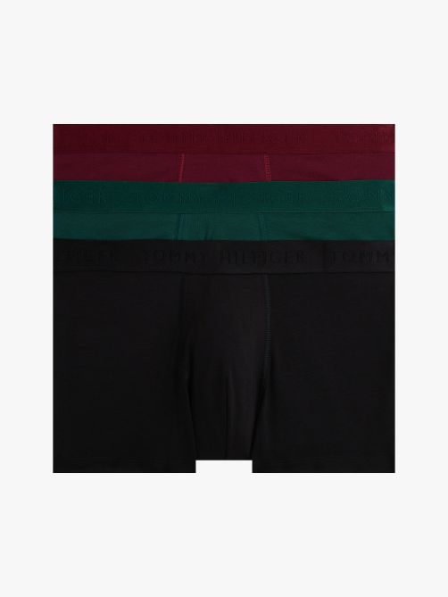 طقم 3 بوكسر بخصر مطاطي ولون موحد