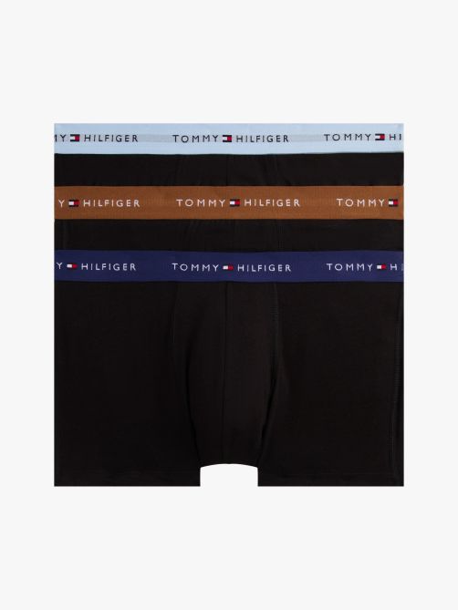 طقم 3 بوكسر بخصر مطاطي وشعار متكرر