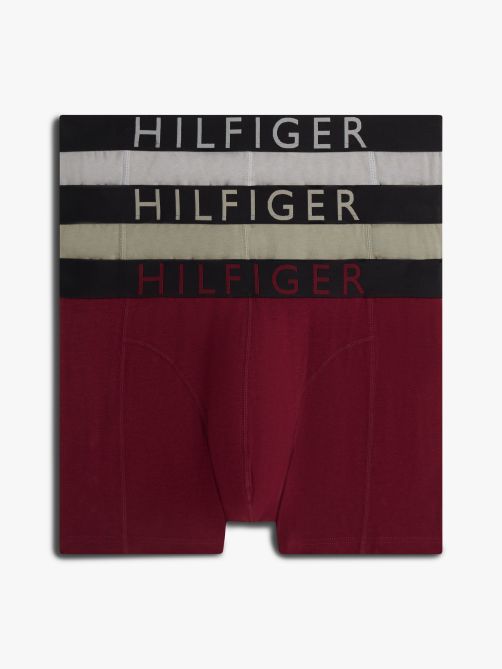 3-Pack Contrast Logo Waistband Trunks