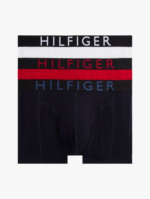 3-Pack Contrast Logo Waistband Trunks