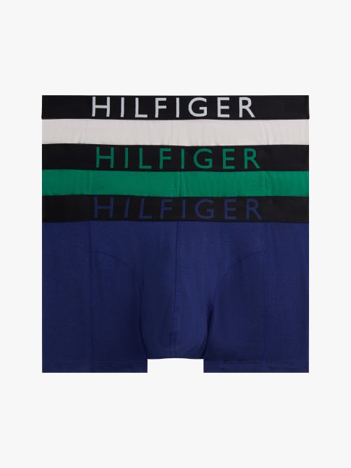 3-Pack Contrast Logo Waistband Trunks