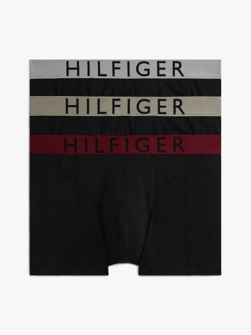 3-Pack Contrast Waistband Trunks