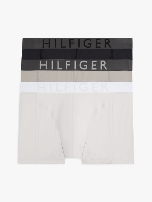 عبوة من ثلاث سراويل داخلية بخصر بشعار من المايكروفايبر