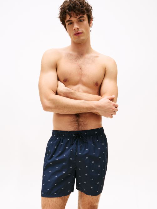 Print Mid Length Swim Trunks