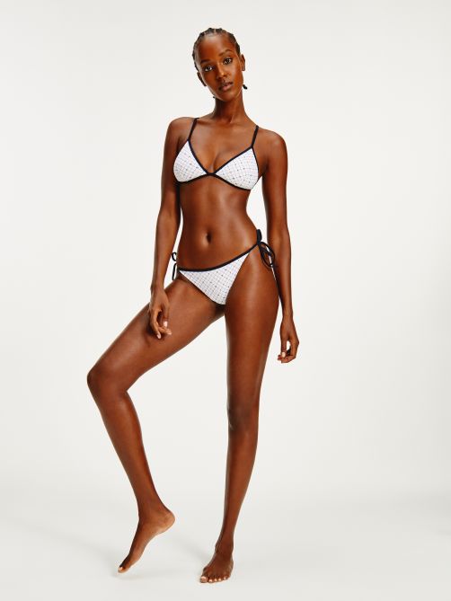 Printed Side-Tie Bikini Bottoms