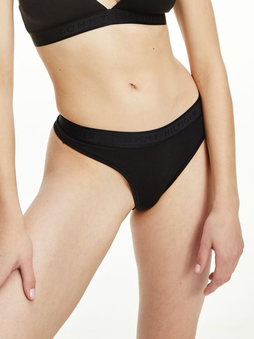 Tonal Logo Waistband Thong