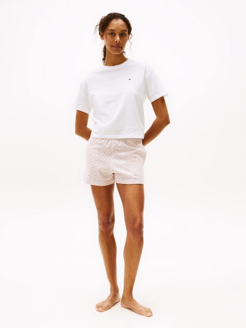 طقم بيجاما مريح بشورت مطبوع