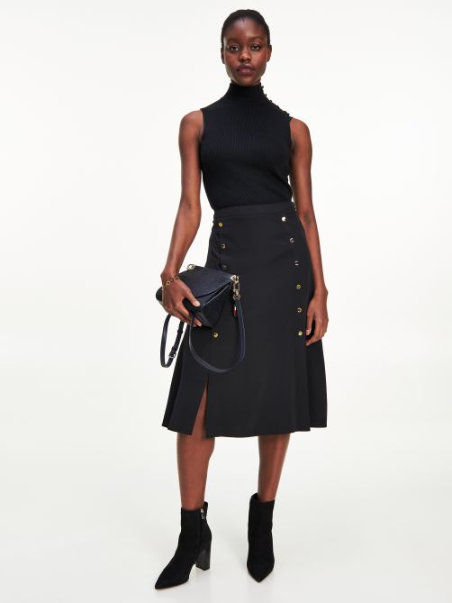 Mock Turtleneck Sleeveless Jumper