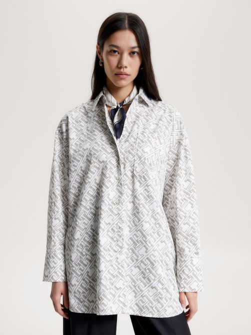 TH Monogram Oversized Fit Shirt