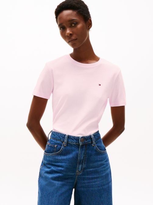 Flag Embroidery Slim T-Shirt