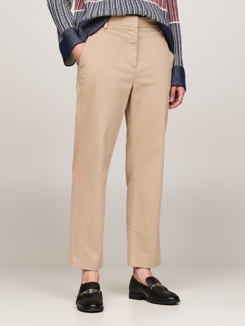 Stretch Cotton Slim Straight Chinos