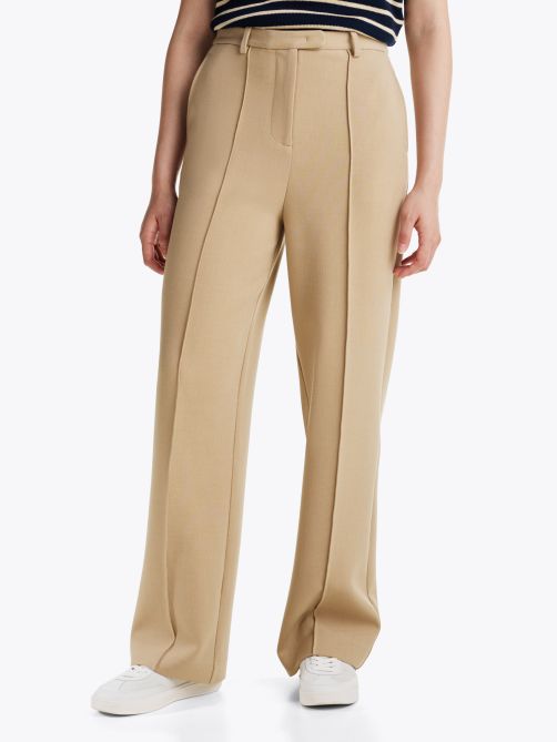 Seam Detail Relaxed Straight Leg Trousers