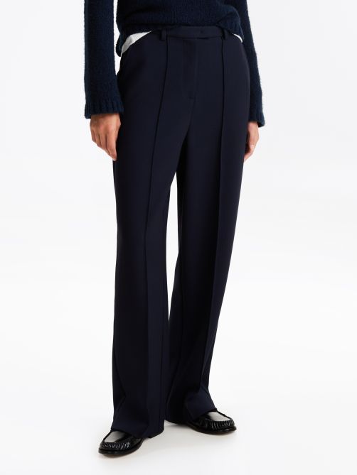Seam Detail Relaxed Straight Leg Trousers