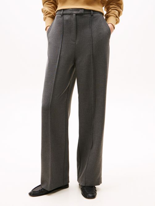 Seam Detail Relaxed Straight Leg Trousers