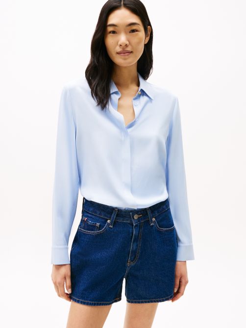 Concealed Placket Relaxed Shirt