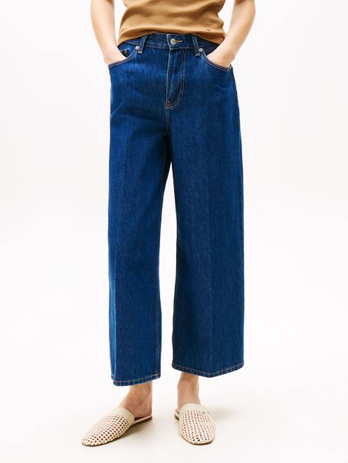 High Rise Wide Leg Ankle Jeans