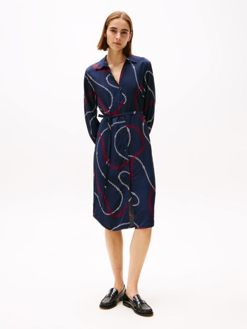 Soft Viscose Long Sleeve Shirt Dress