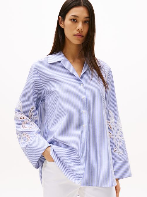 Relaxed Fit Broderie Anglaise Blouse