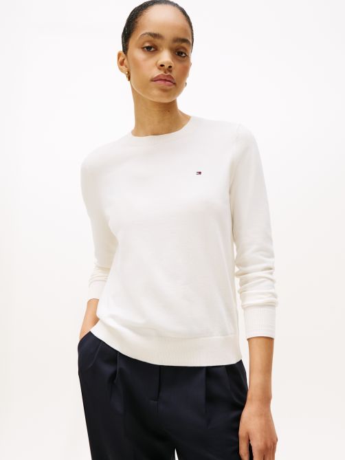 بلوفر بياقة دائرية