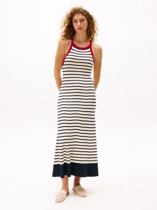 The Sofia Capsule Knit Stripe Maxi Dress