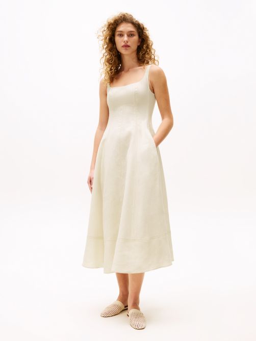 The Sofia Capsule Exclusive Pure Linen Midi Dress