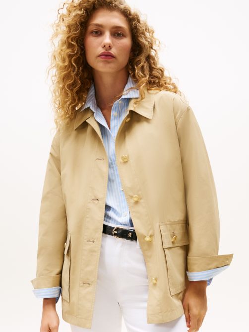 Water Repellent Belted Field Jacket