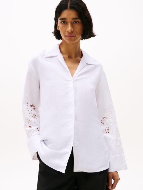 Relaxed Fit Broderie Anglaise Shirt
