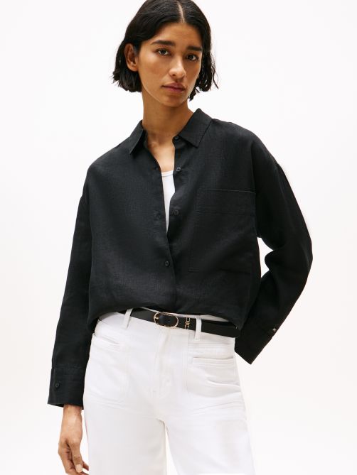 Oversized Fit Linen Shirt