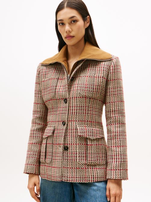 Regular Fit Tweed Single Breasted Blazer