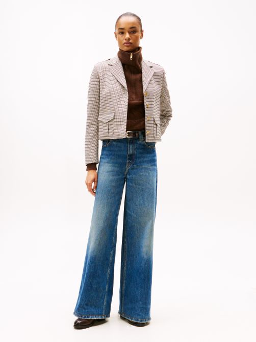 70s High Rise Wide Leg Jeans