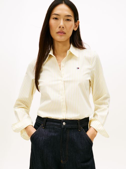 Regular Fit Flag Embroidery Poplin Shirt