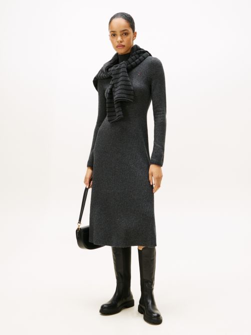 Midi Soft Wool Jumper Dress