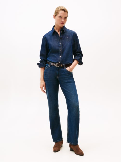 High Rise Straight Leg Jeans