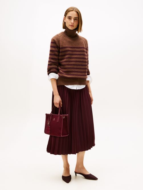 Pleated Midi Skirt
