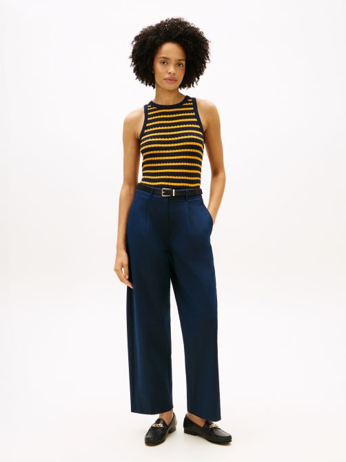 Barrel Leg Mid Rise Chinos