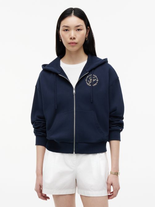 Logo Embroidery Zip-Thru Hoody