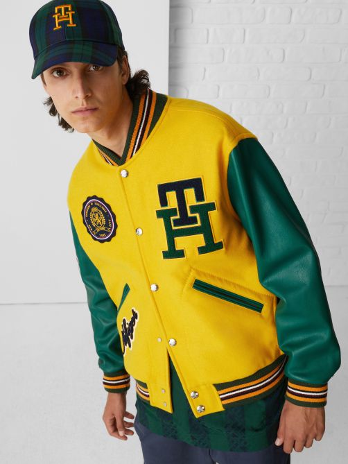 Tommy Hilfiger USA Crest Hooded Jacket  Jackets, Activewear editorial,  Sporty jacket