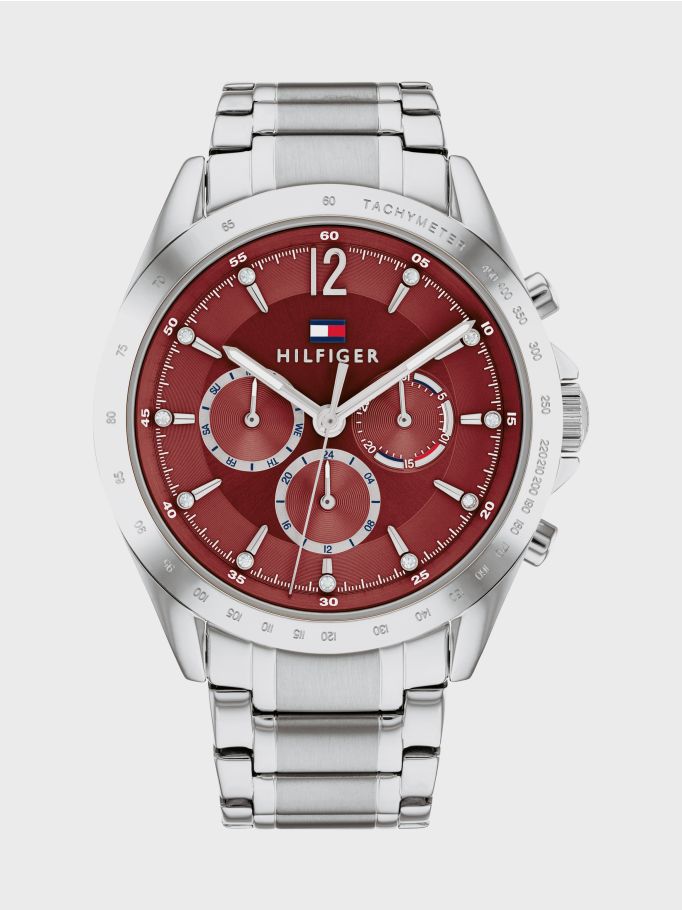 Tommy hilfiger maroon watch outlet