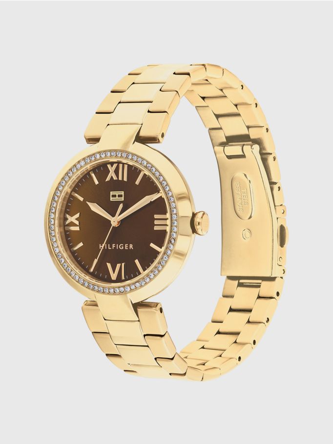 ALICE IONIC PLATED THIN GOLD STEEL WOMENS Watch Tommy Hilfiger