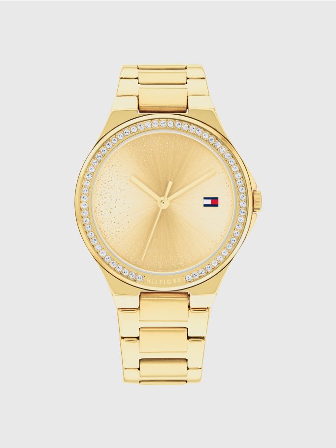 Juliette Ionic Plated Thin Gold Steel Womens Watch
