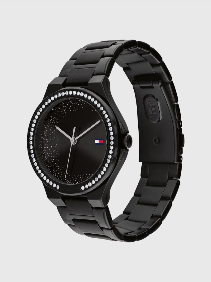 Tommy hilfiger black women's watch 2025