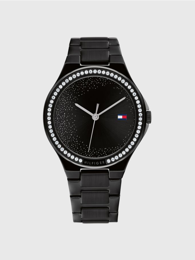 Juliette Ionic Plated Black Steel Womens Watch
