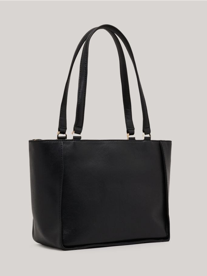 Crest Plaque Leather Tote Bag | Tommy Hilfiger